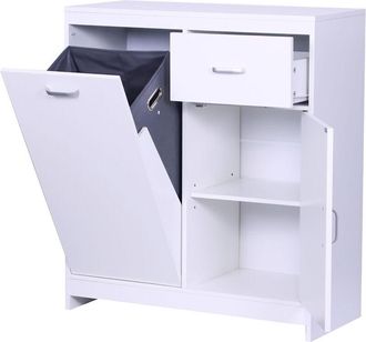 Relaxdays Armario De Ropa Relaxdays, Bolsa Extra&iacute;ble De 48 L, Caj&oacute;n, 2 Compartimentos, H X A X F: 90 X 80 X 35 Cm, Blanco