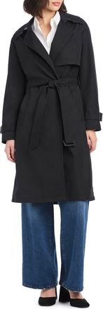 Kate Spade New York Water Resistant Belted Trench Coat in Black at Nordstrom, Size X-Small