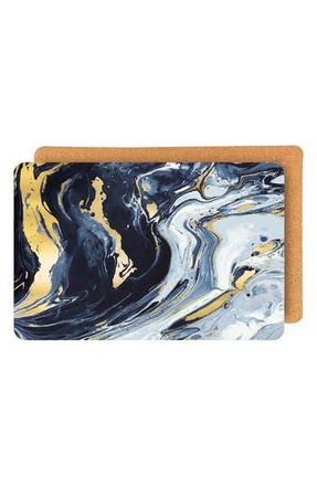 Dainty Home Marble Print Set of 6 Placemats in Blue at Nordstrom Rack