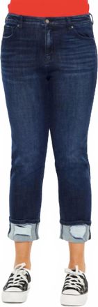 Kancan Raven Mid Rise Skinny Straight Leg Jean - Plus In Dark Wash