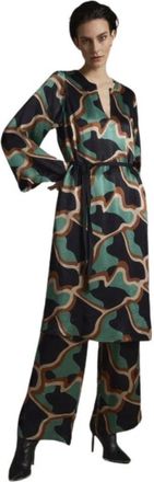 Summum Midi Jurk - Dames - Casual kleedjes - Groen - M - Kleedjes