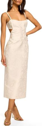 Ramy Brook Eira Floral Jacquard Midi Dress in Ivory Jacquard at Nordstrom, Size 10