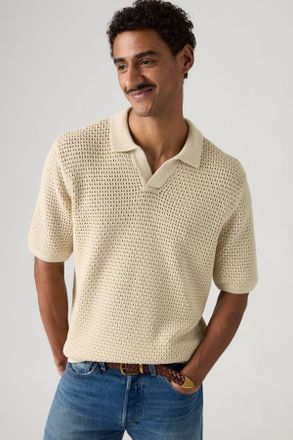 Levi's Dillon Open Collar Polo - Hombre - 2XL - Crema / Castle Wall