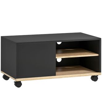 HOMCOM Mueble de tv 80x45x41 cm negro