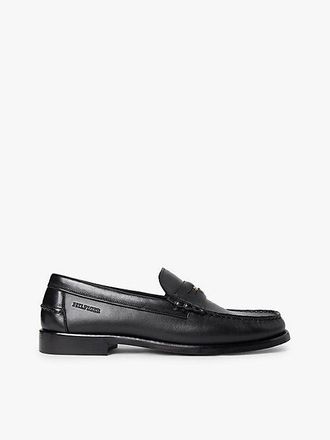 Tommy Hilfiger Leather Debossed Logo Loafers
