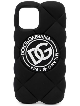 Dolce & Gabbana quilted iPhone 12 Pro case - men - Rubber - One Size - Black