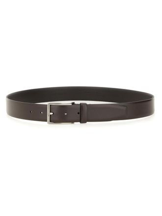 HUGO BOSS Brown Solid Buckle Belt