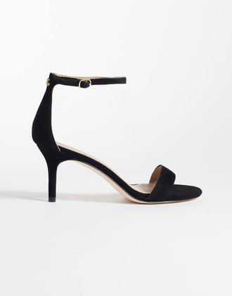 Ralph Lauren Sandali neri con tacco e fascette-Nero