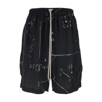Rick Owens Beachwear, male, Black, Size: L Shorts Boxers Back