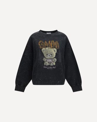 Ganni Isoli Forest Teddy Sweatshirt Female XS