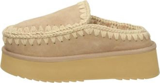 Mou Clog Eskimo Platform - Dames - Pantoffels - Roze - 39 EU - Wol - Schoenen