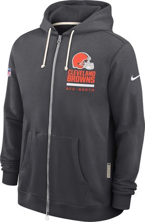 Nike Cleveland Browns Utility Player Sideline Nike Mens Dri-FIT NFL Full-Zip Hoodie in Grey | 03AV06F9I-2FB