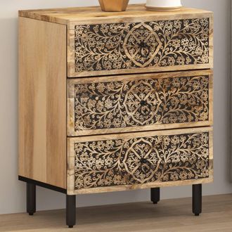 vidaXL Mesita De Noche Madera Maciza De Mango 50x33x60 Cm Vidaxl