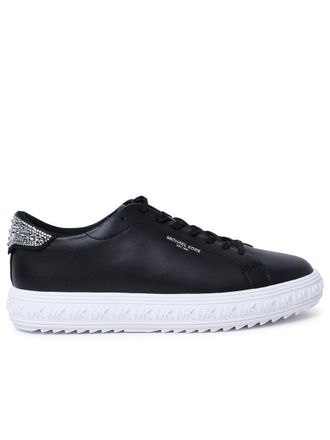 Michael Kors Grove Black Leather Sneakers