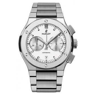 Hublot Pre-owned Hublot Classic Fusion Chronograph Automatic Silver Dial Mens Watch 520.NX.2610.NX
