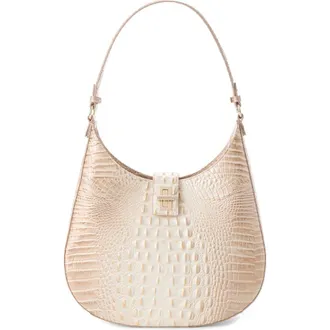 Brahmin Fallon Croc Embossed Leather Shoulder Bag in Contour at Nordstrom