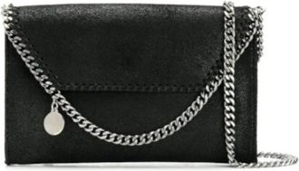 Stella McCartney Falabella Pouch - Dames - Schoudertassen - Zwart - ONE Size - Su&egrave;de - Tassen