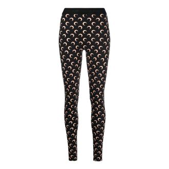 Marine Serre Leggings, female, Black, Size: XS Moon Leggings