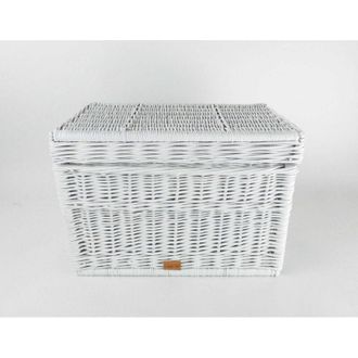 OEM Ba&uacute;l De Juguetes De Mimbre Blanco 60