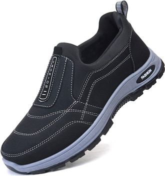 Generic Shoes for Men, Mens Slip on Shoes Summer Canvas Sneakers Low Top Lace Up with Breathable Casual Style Black