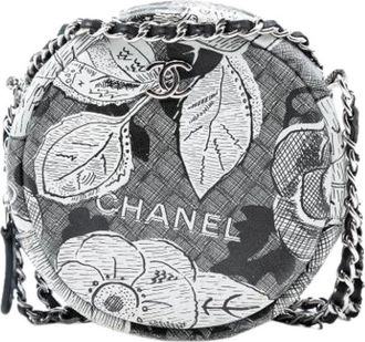 Chanel Pre-owned Cross Body Bags, female, Multicolor, Size: ONE SIZE Pre-owned Printed Leather Crossbody Bag