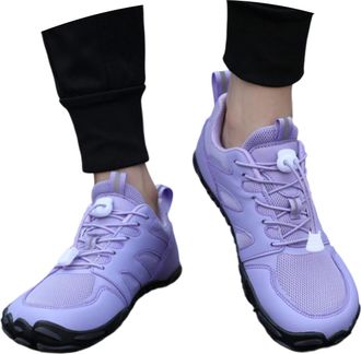 Generic Mens Running Trainers - Mens Lightweight Hiking Sneakers Outdoor Walking Non Slip Running Shoes for Trekking Comfort Footwear Purple