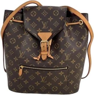 Louis Vuitton Pre-owned Canvas backpacks - Dames - Vintage Rugzakken - Geel - ONE Size - Tweed - Vintage