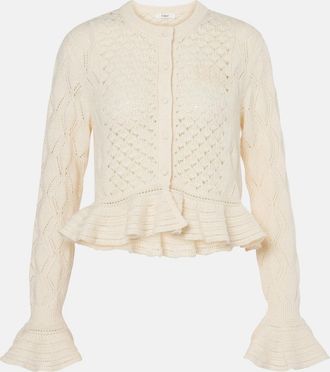 Chloé Chloé Cardigan in crochet di cotone, lana e seta
