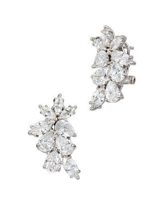Savvy Cie Jewels Silver Cz Drop Earrings