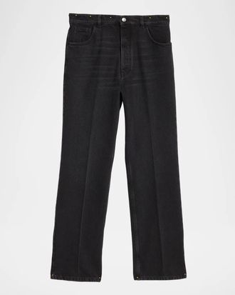Marni Men & apos;s Charcoal Denim Flare Jeans