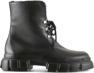 Högl Winter combat boots met chunky zool en veters - Zwart