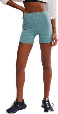 Free People FP Movement Never Better Heathered Bike Shorts in Midnight Jade at Nordstrom, Size X-Small