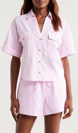 Blank NYC Crop Shirt in Anchor Down at Nordstrom Rack, Size X-Small