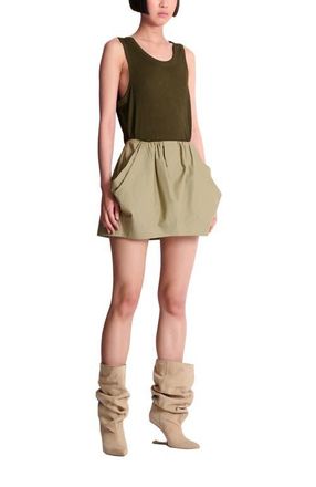 Balmain Cotton poplin balloon skirt in Green at Nordstrom, Size 36 Eu