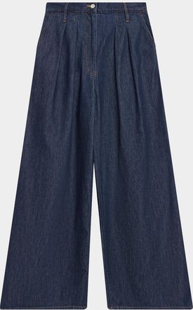 Dries Van Noten High-Rise Pleated Wide-Leg Jeans