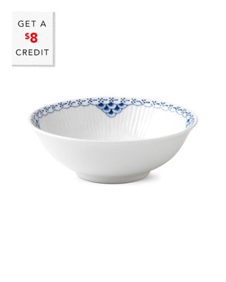 ROYAL COPENHAGEN Princess Cereal Bowlwith $8 Credit