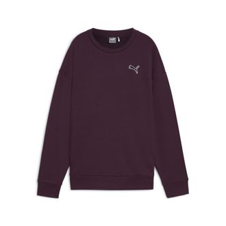 Puma Langarmshirt PUMA BETTER ESSENTIALS CREW FL, Damen, Gr. XS, lila (midnight plum), Fleece, Obermaterial: 100% Baumwolle, unifarben, comfort fit normal,