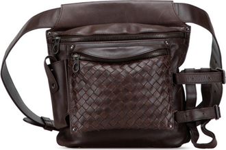Bottega Veneta Intrecciato Brown Leather Fanny Pack (Pre-Owned)