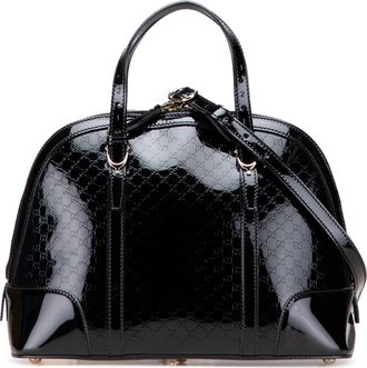Gucci Pre-owned Womens Micro Guccissima Dome Satchel - Black Leather - One Size