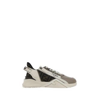 Fendi Brown Calf Leather Bos Taurus Athletic Womens Sneakers