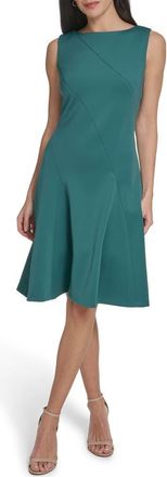 Calvin Klein Fit & Flare Scuba Dress in Sequoia at Nordstrom Rack, Size 12