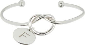 Meshmerise Love Knot Initial Bracelet in White-F at Nordstrom Rack