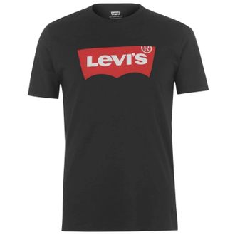 Levi's Heren Batwing Logo T-Shirt (Zwart, Rood)