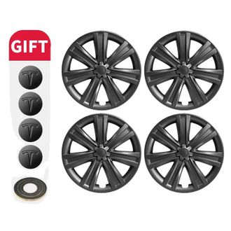 OEM Juego De Embellecedores De Rueda De 19 Pulgadas, Dise&ntilde;ados Para Modelos Tesla, Color Negro Mate, Tesla, Model Y De 19 Pulgadas