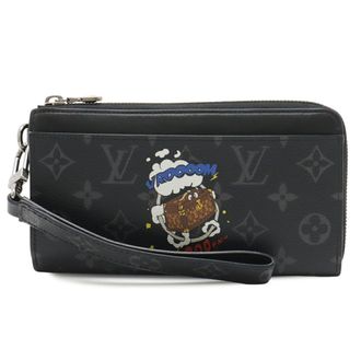 Louis Vuitton Monogram Eclipse Black Gray Monogram Eclipse Leather Coin Purse/Coin Case (Pre-Owned)