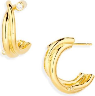 Completedworks Cubic Zirconia Hoop Earrings in 18Ct Gold Plated at Nordstrom