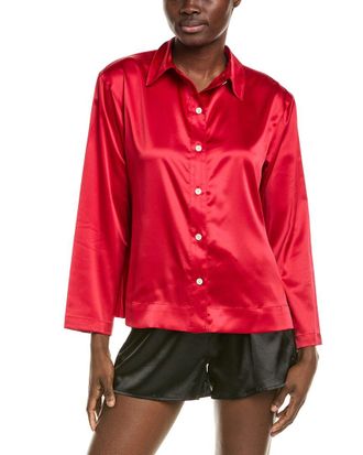 Natori Glamour Button-Down Top