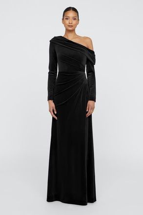 Theia Katniss One Shoulder Gown in Black at Nordstrom, Size 2
