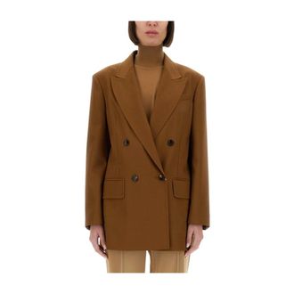 Max Mara Dames, Jassen, Bruin, Maat: S Zijde