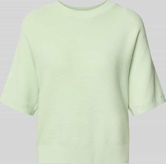 Moss Copenhagen Strickpullover aus Viskose-Mix mit 1/2-Arm Modell Thamira in Mint, Gr&ouml;&szlig;e L/XL